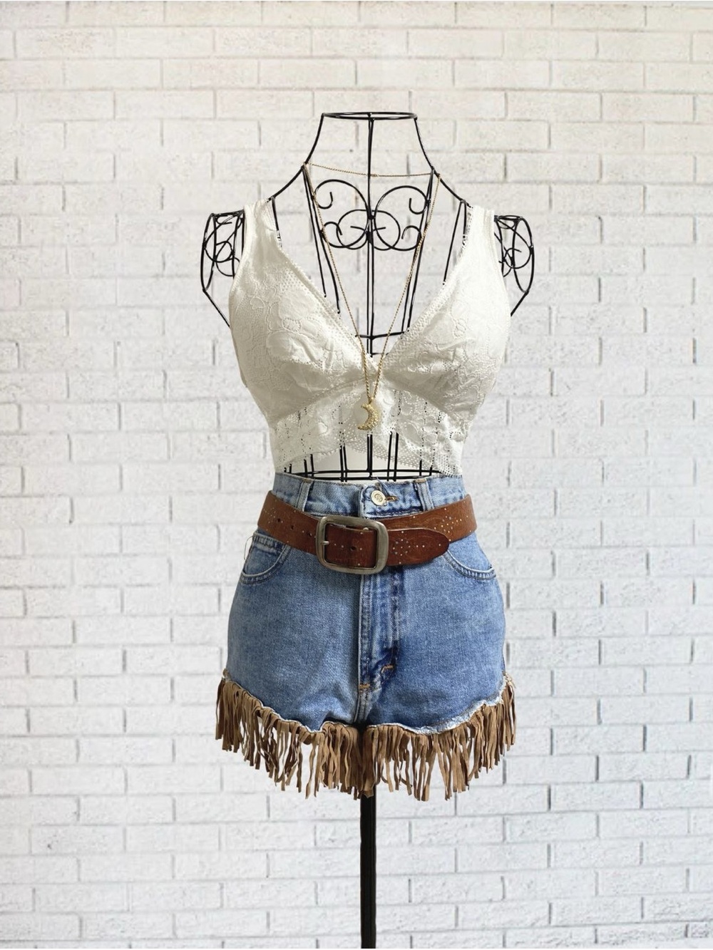 White Bralette Bra Lace Floral Aerie Small Petite V-Neck Boho Bohemian Hippie